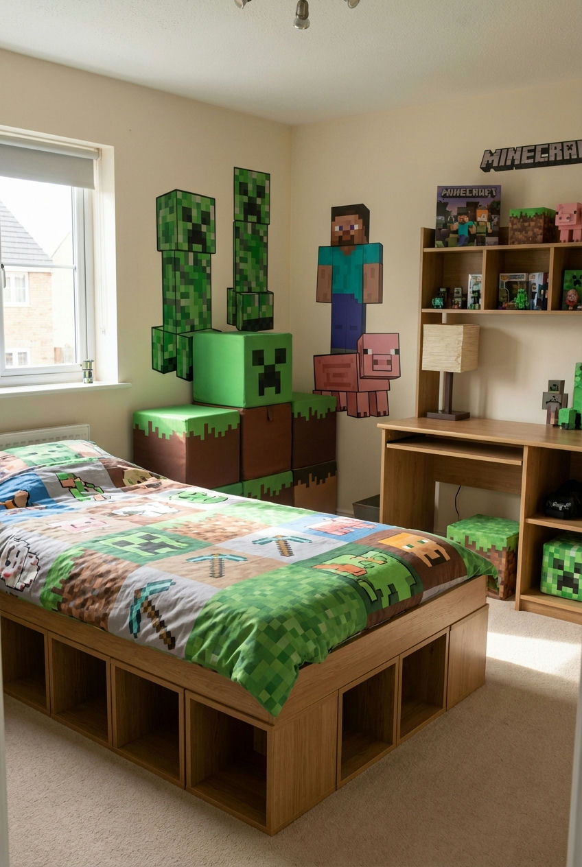 Tech-Inspired Minecraft Room