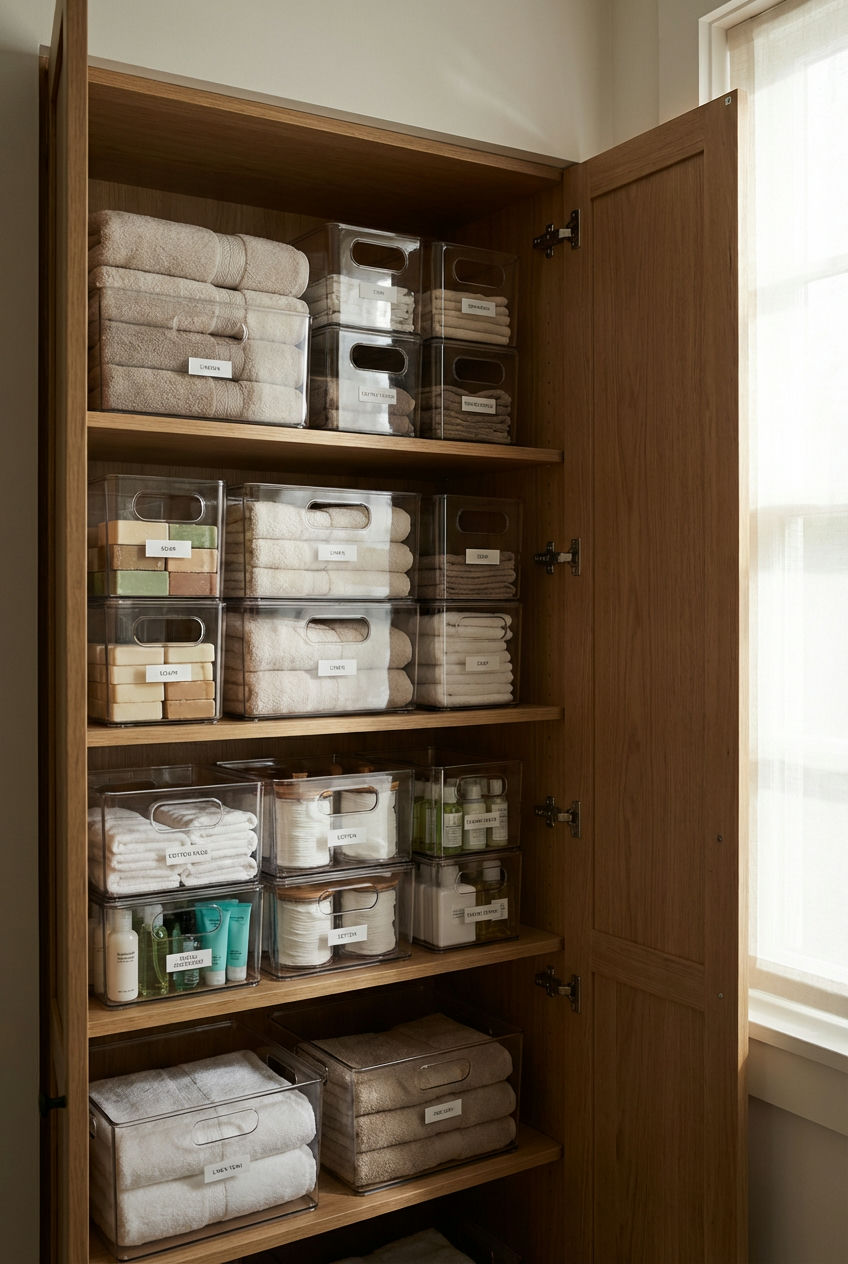 Clear Storage Bins for Visual Inventory