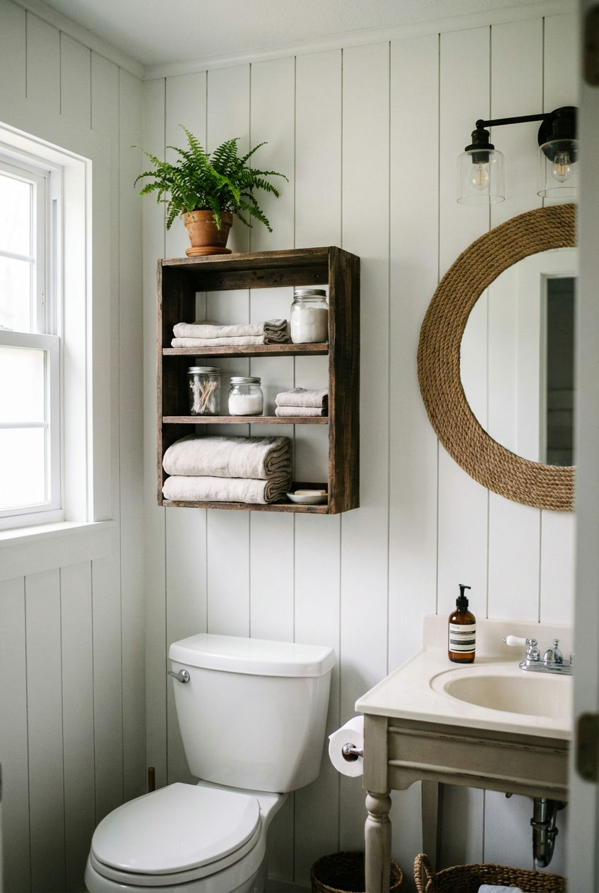 Vertical Shiplap & Open Shelving
