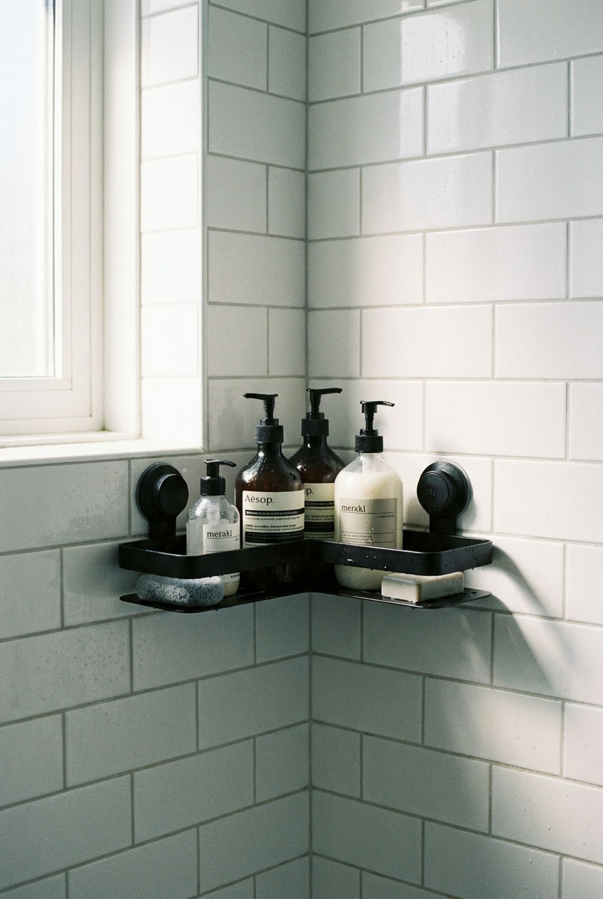 Shower Corner Shelves (No-Drill)