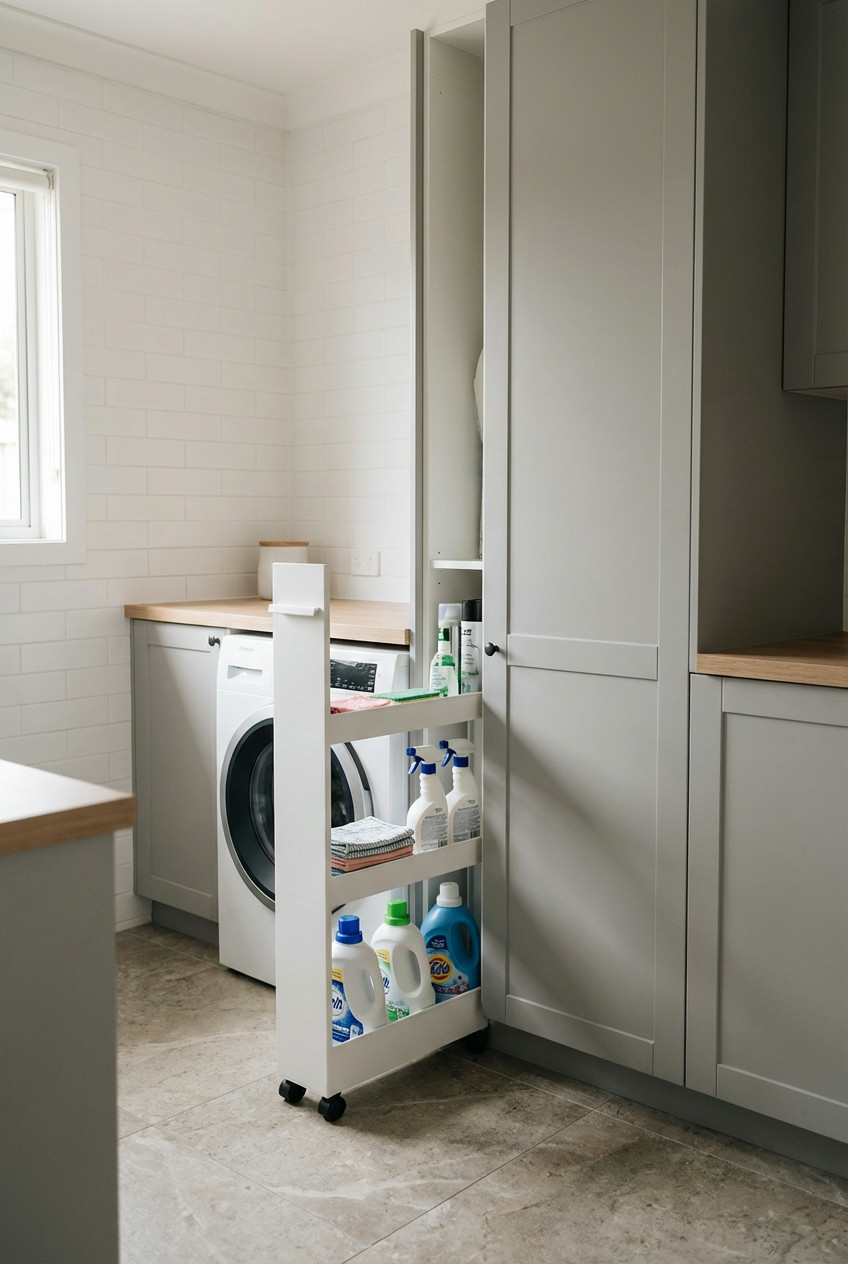 Slide-Out-Utility-Cart-in-Narrow-Spaces
