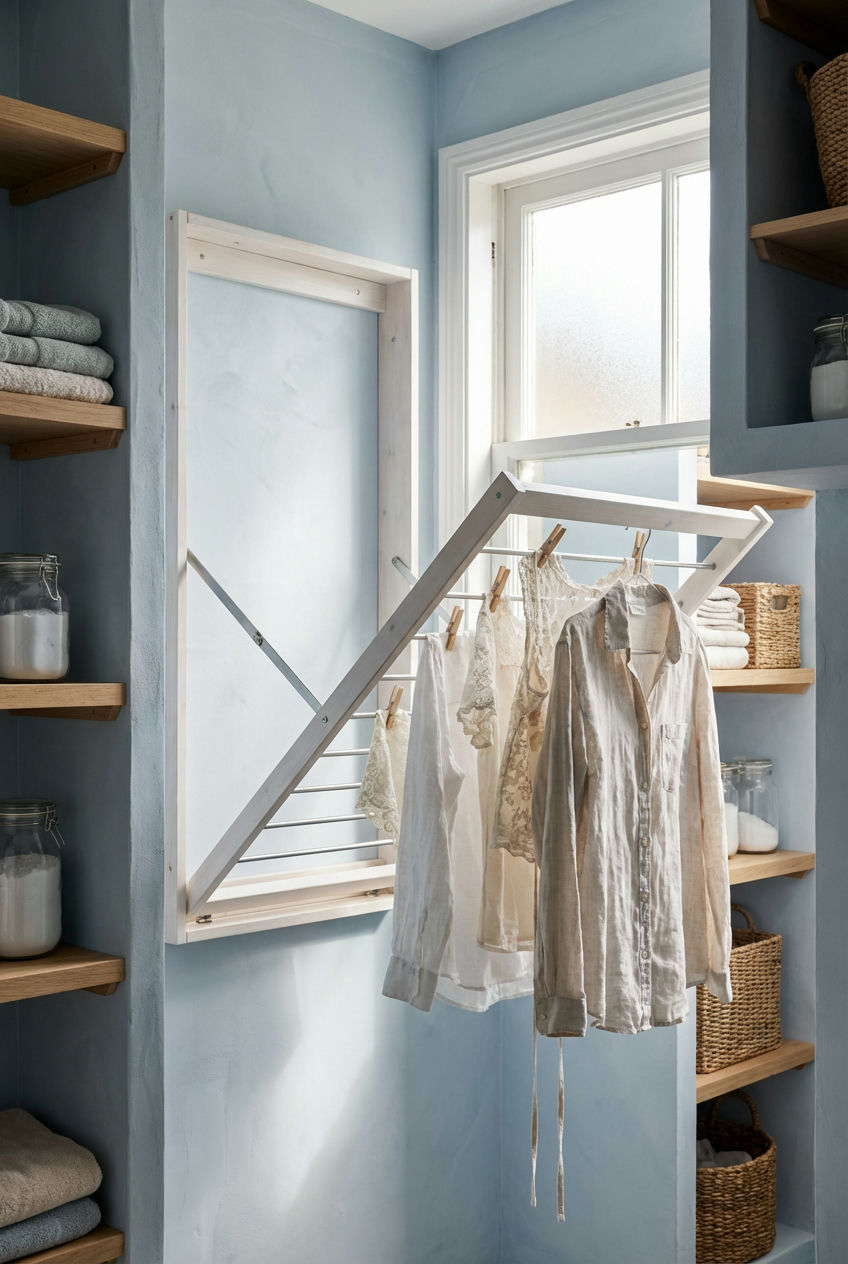 Wall-Mounted Drying Racks for Delicates