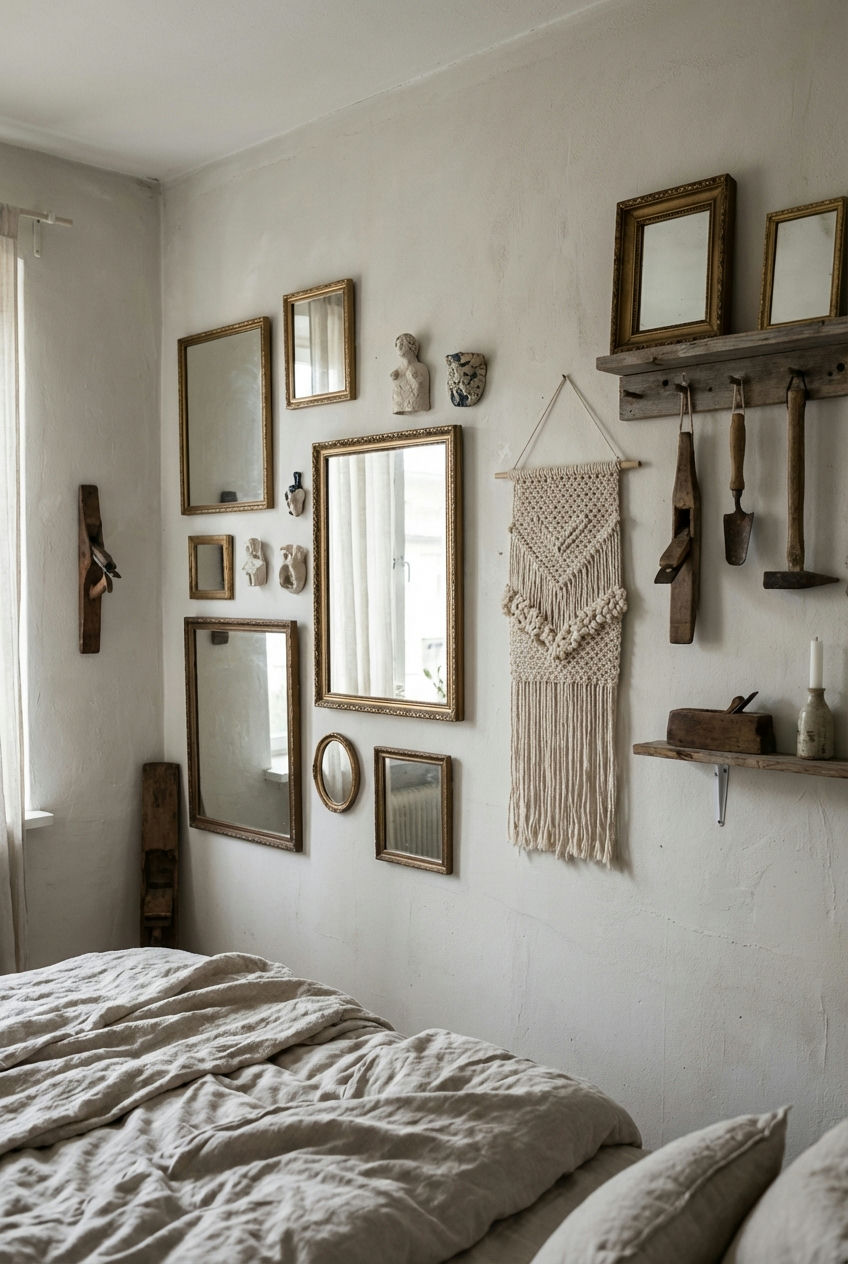 Gallery Wall of Found Objects