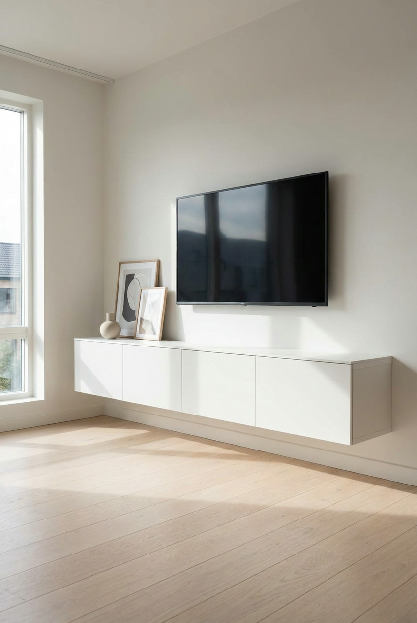 Minimalist Floating Credenza