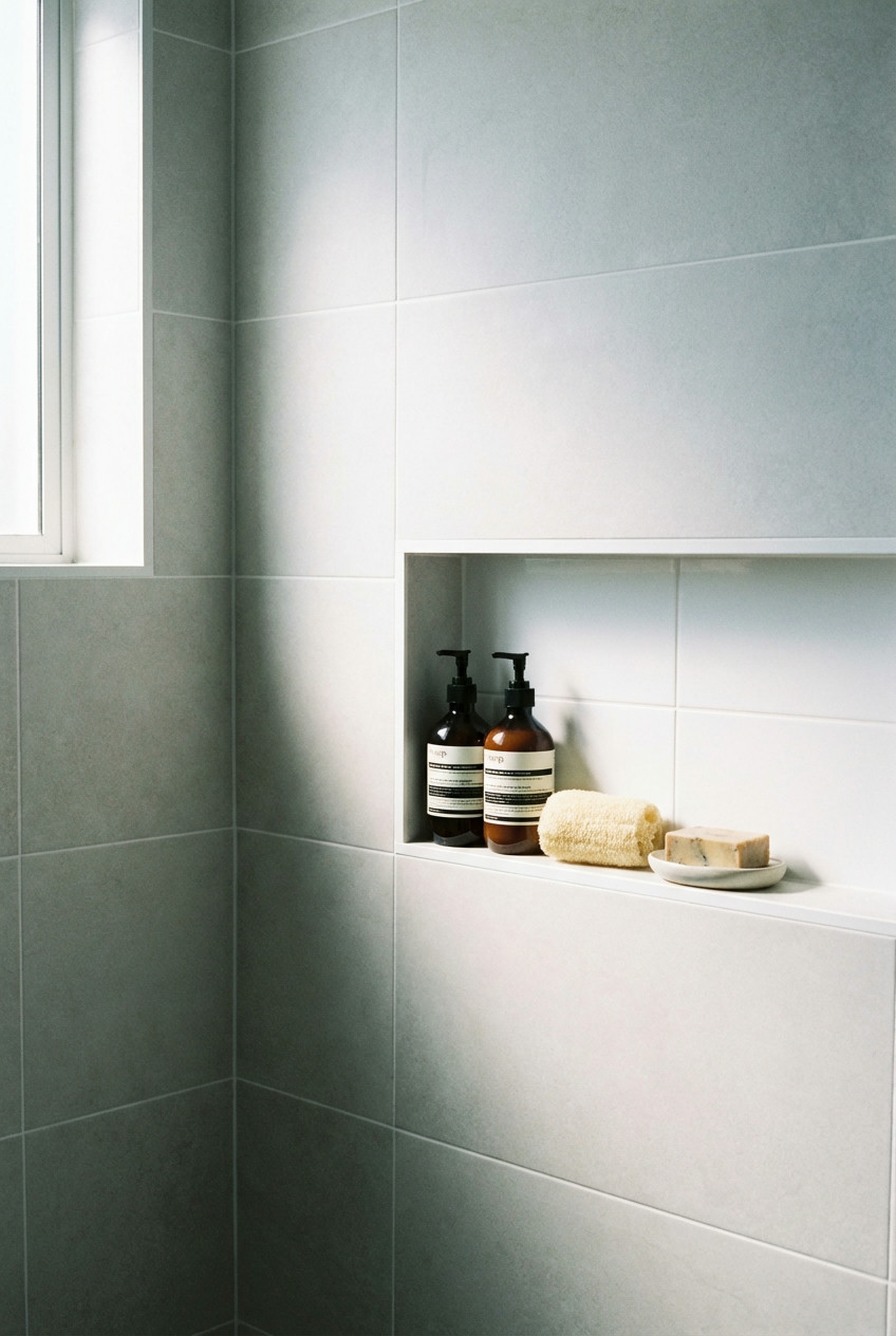 Built-In Nooks by the Shower