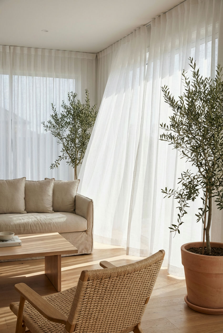 Airy White Sheers