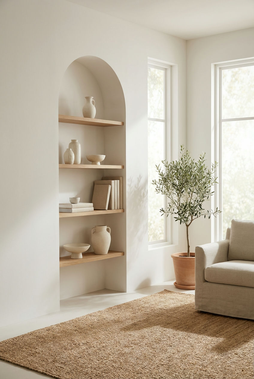 Minimalist Archway Shelving
