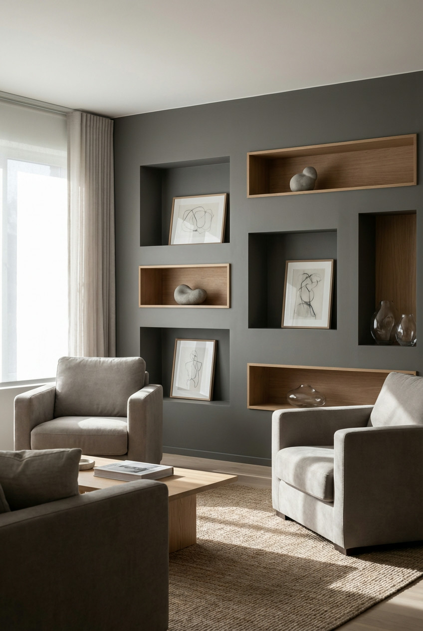 Asymmetrical Wall Art Display