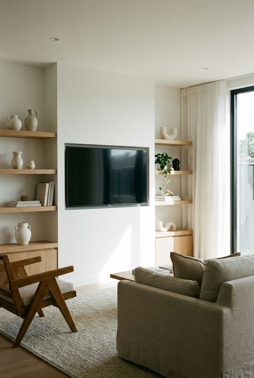 Integrated Floating Shelves