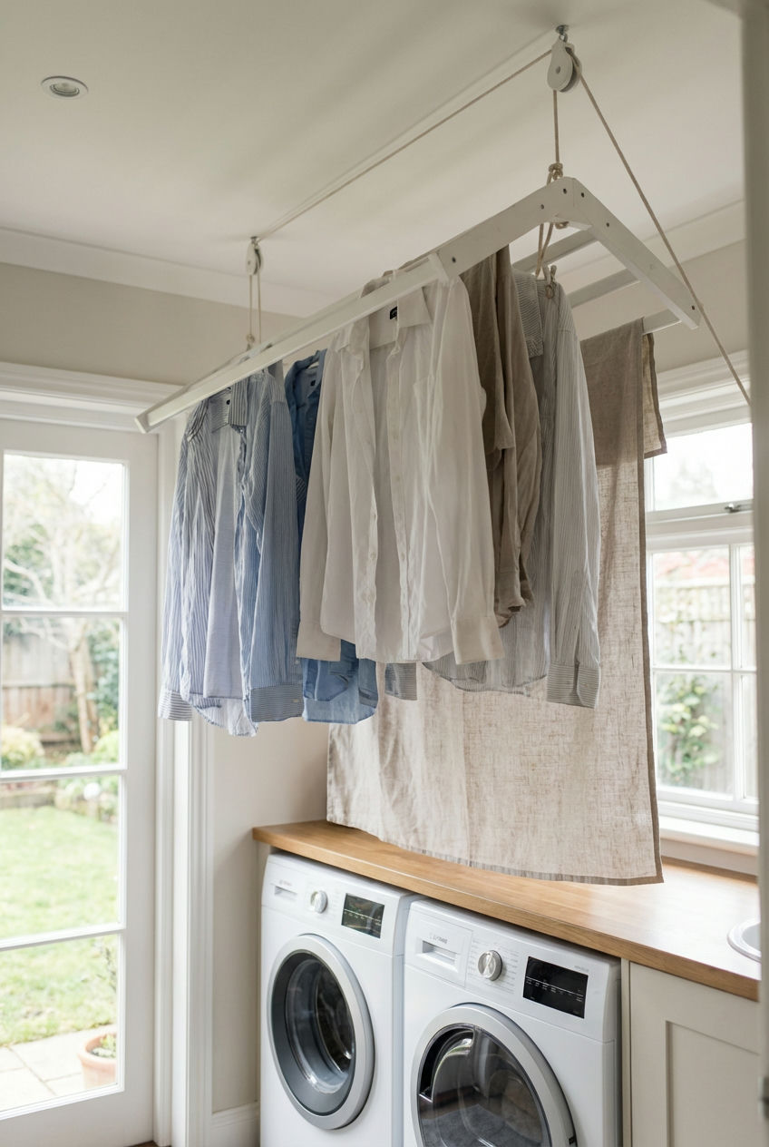 Ceiling-Mounted Drying Rack