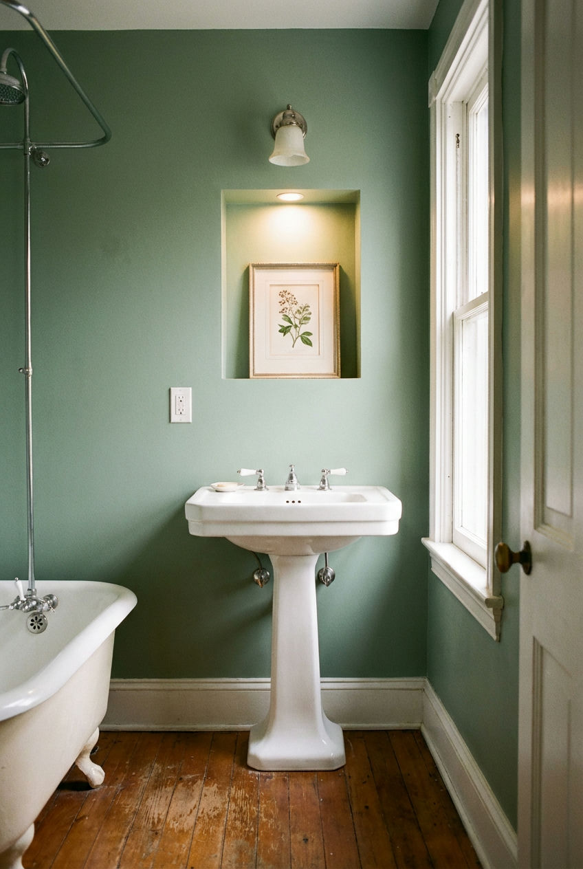 Pedestal Sink & Art Niche