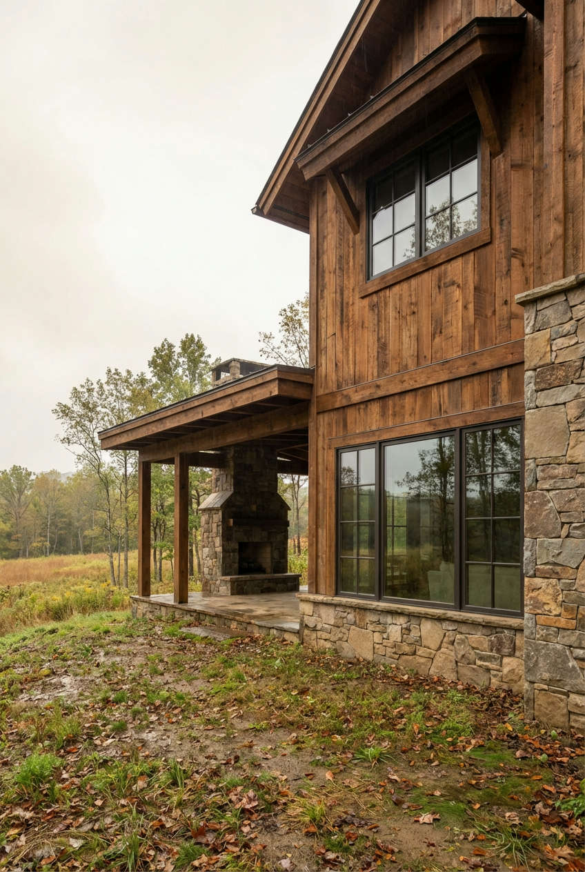 Natural Wood and Stone Combinations