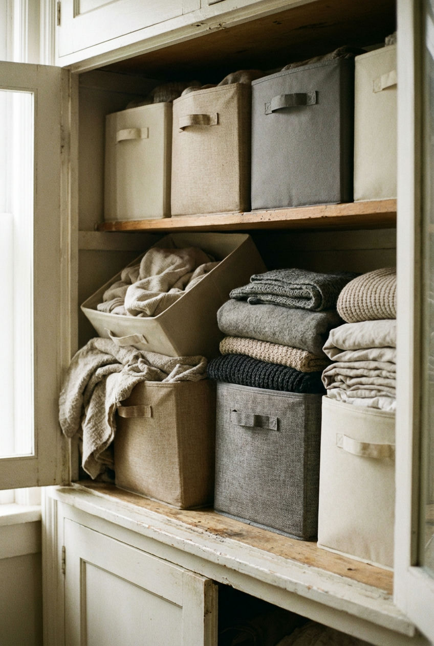 Foldable Bins for Seasonal Items