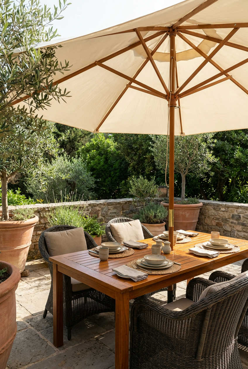 Shaded Dining Area