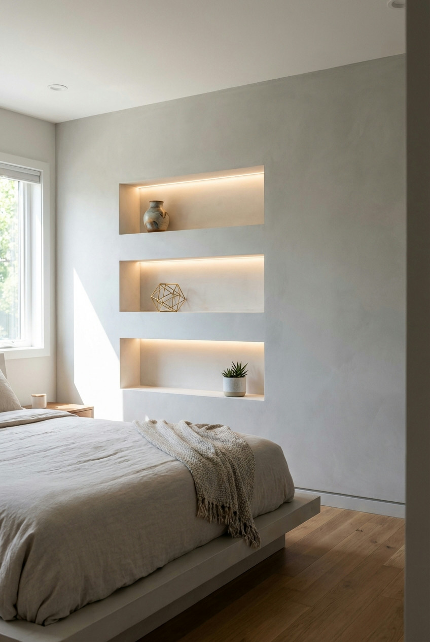 Backlit Niche Shelving