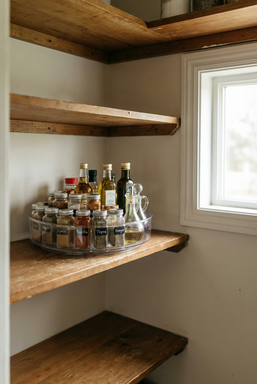 Utilizing Corner Space with Lazy Susans