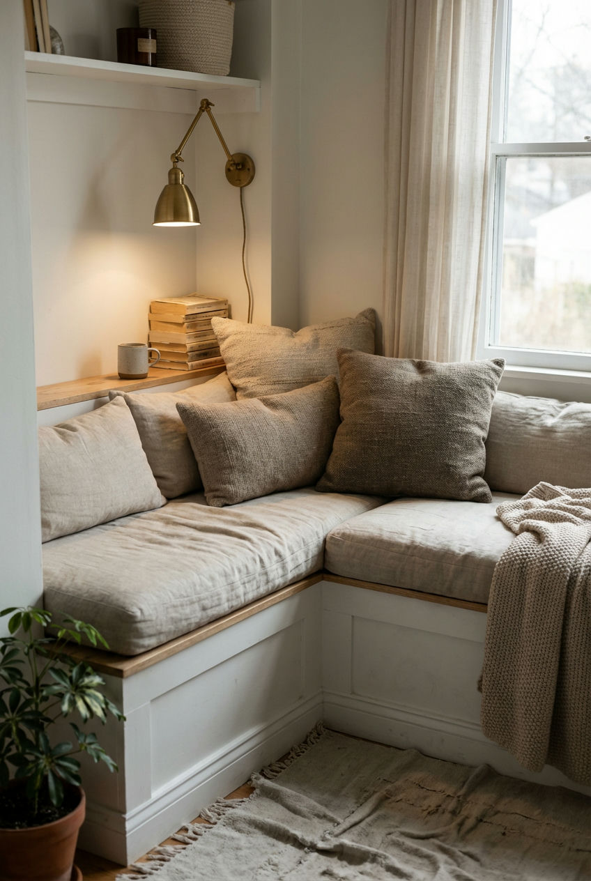 Cozy Nook with Built-in Bench