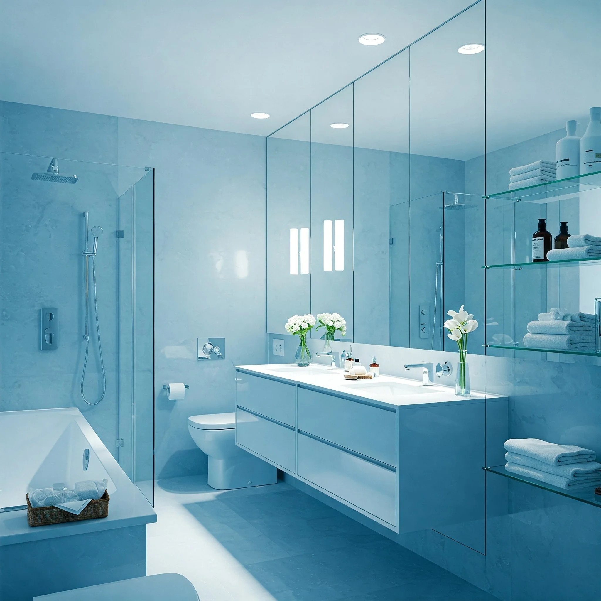 15 Stunning Blue and White Bathroom Ideas to Try