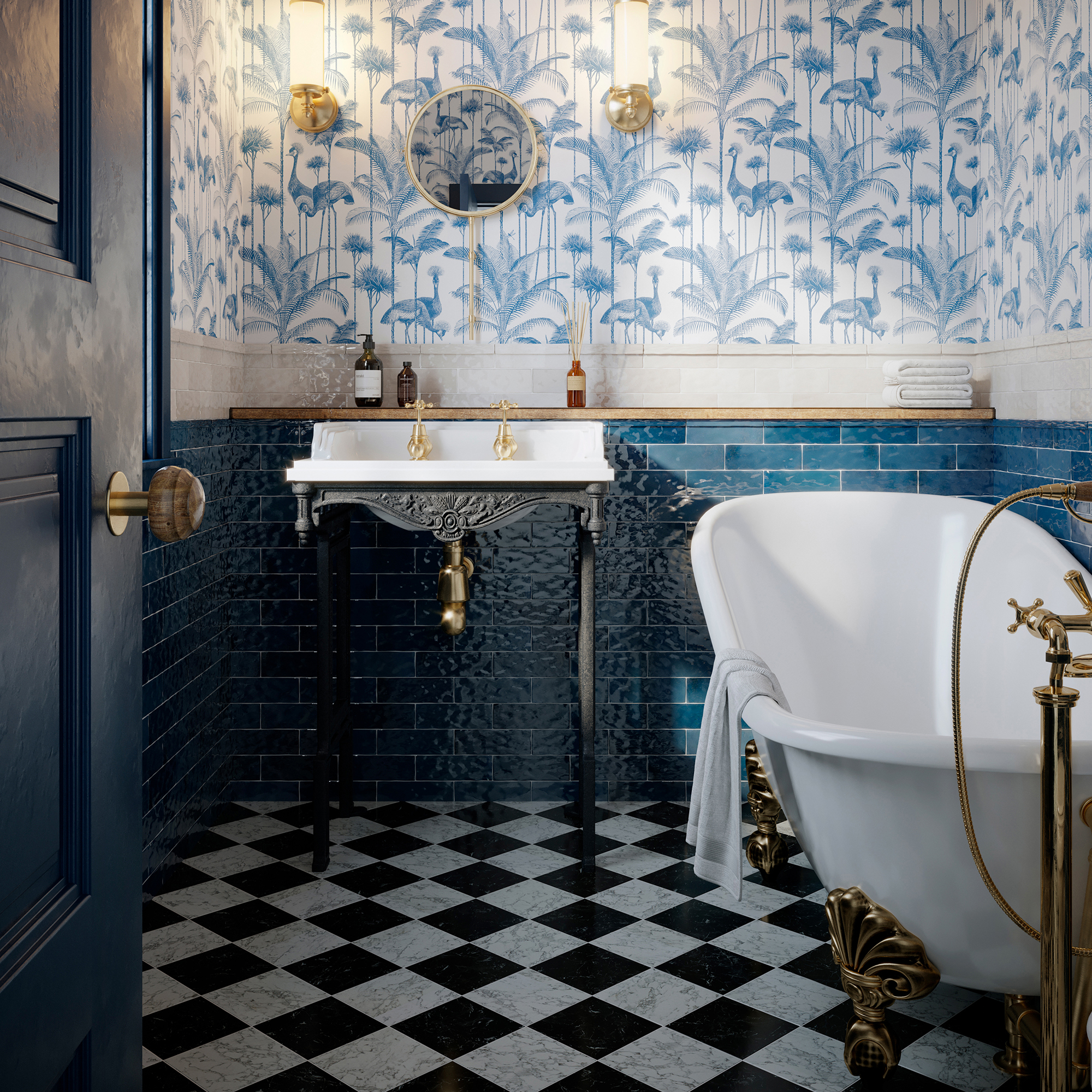 Should you wallpaper a bathroom? | Ideal Home