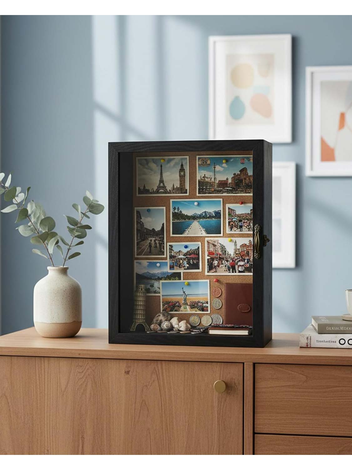 11*14 Shadow Box Frame with Real Glass 5 Inches Depth for Collection -