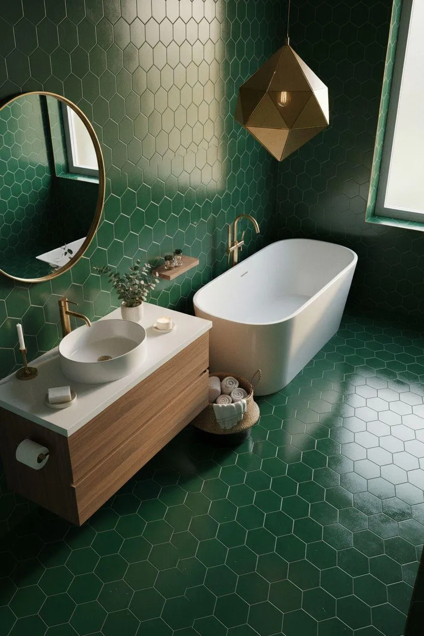15+ Green Tile Bathrooms That Feel Like a Luxury Spa – World Day