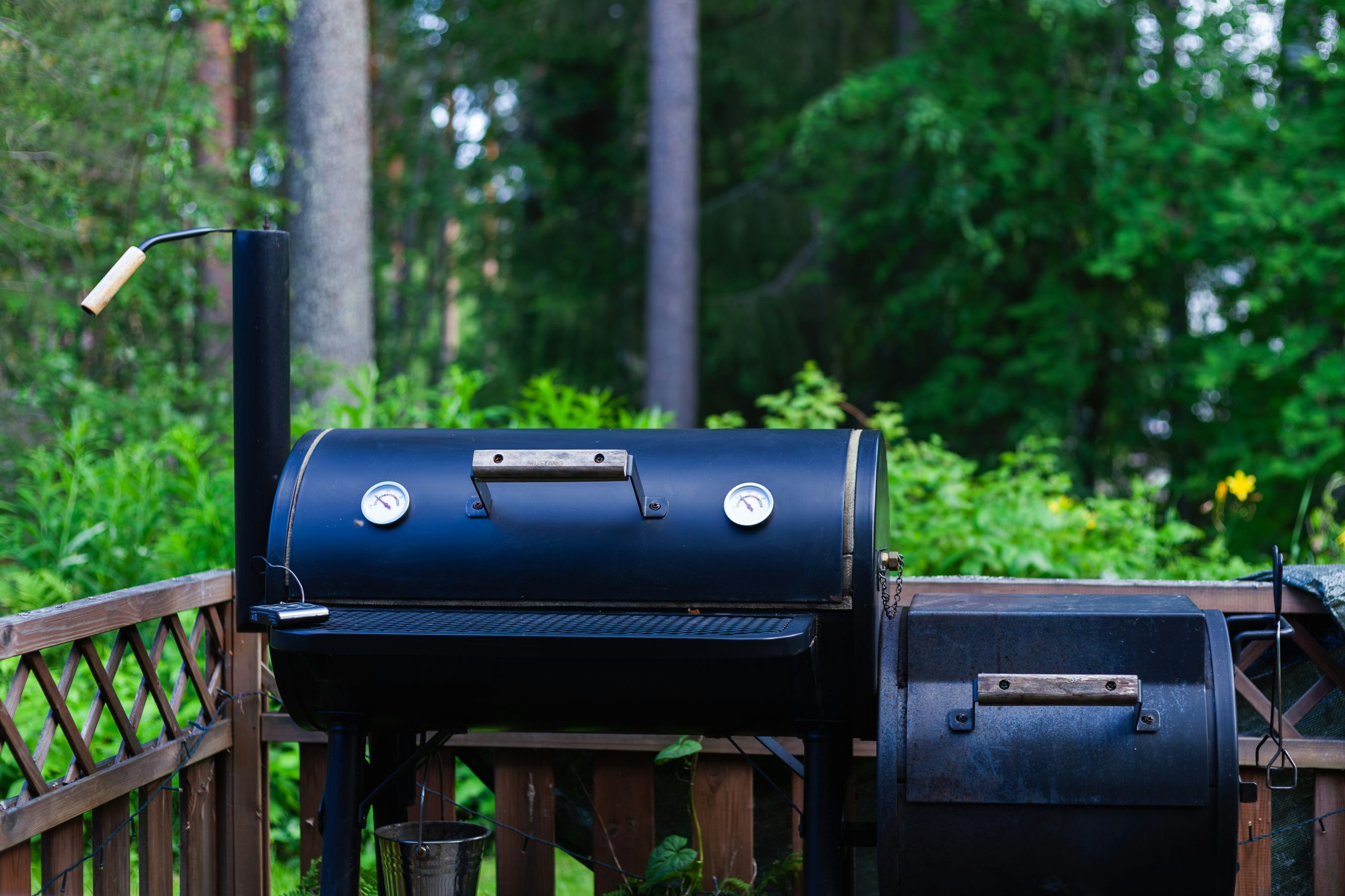 a barbecue smoker