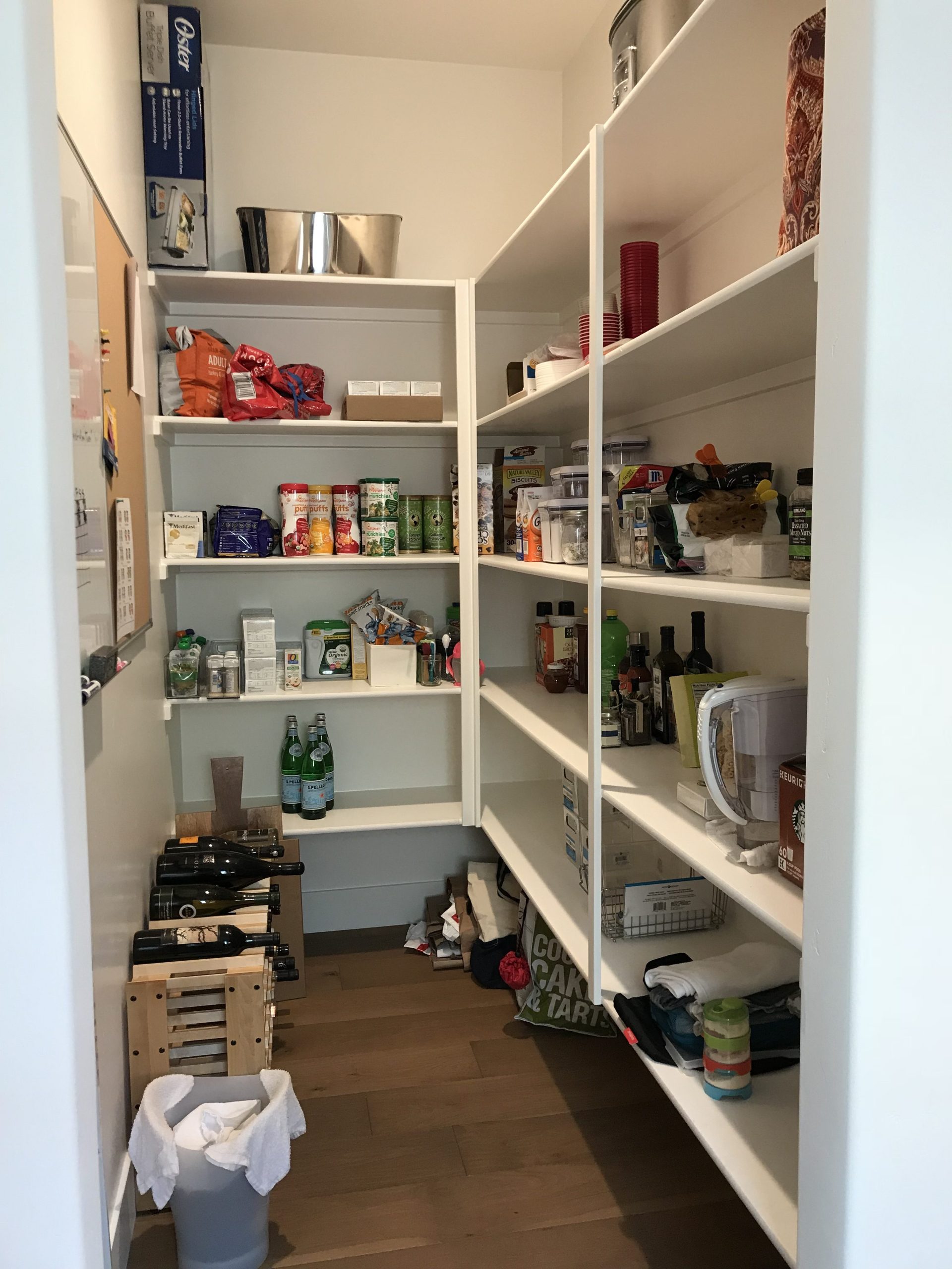 A Crisp White Walk-In Pantry - Simply Organized