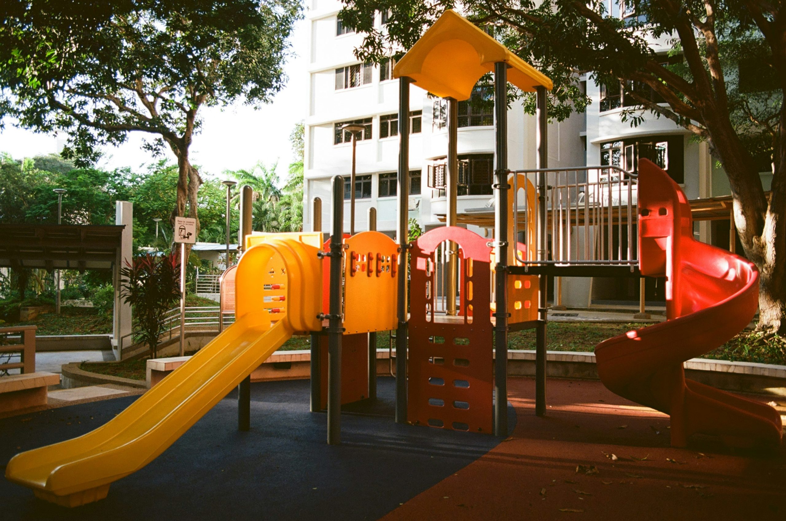 A playground shot on Kodak Ektar 100 film.