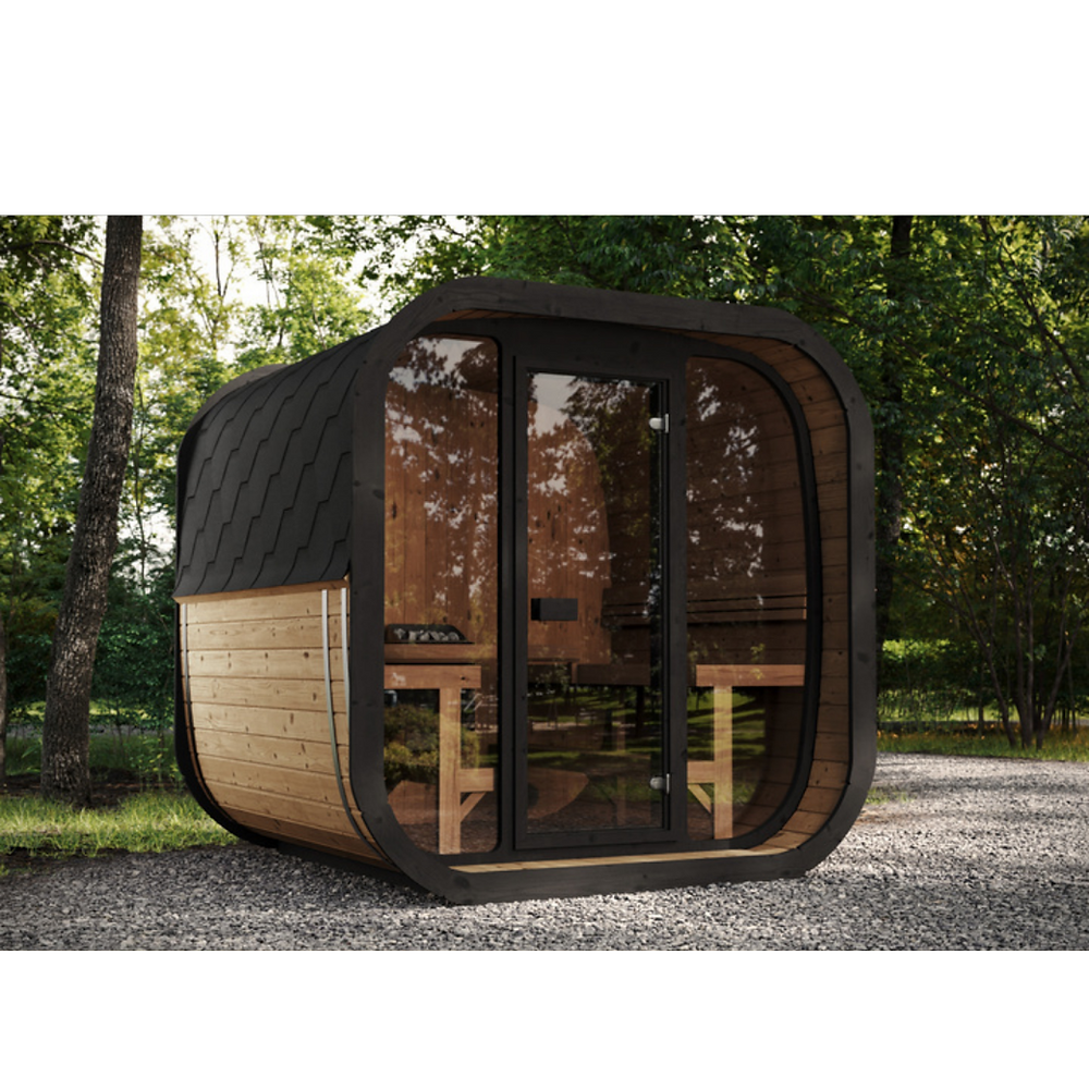 Aarhus Sauna Cube 220 | 220 x 220cm | 42mm Nordic Thermowood | Penguin Hot Tubs