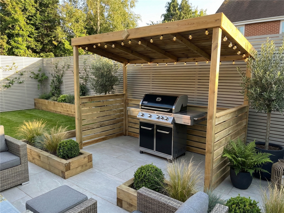 BBQ Shelters The Courtyard BBQ Shelter (3000mm x 1600mm)