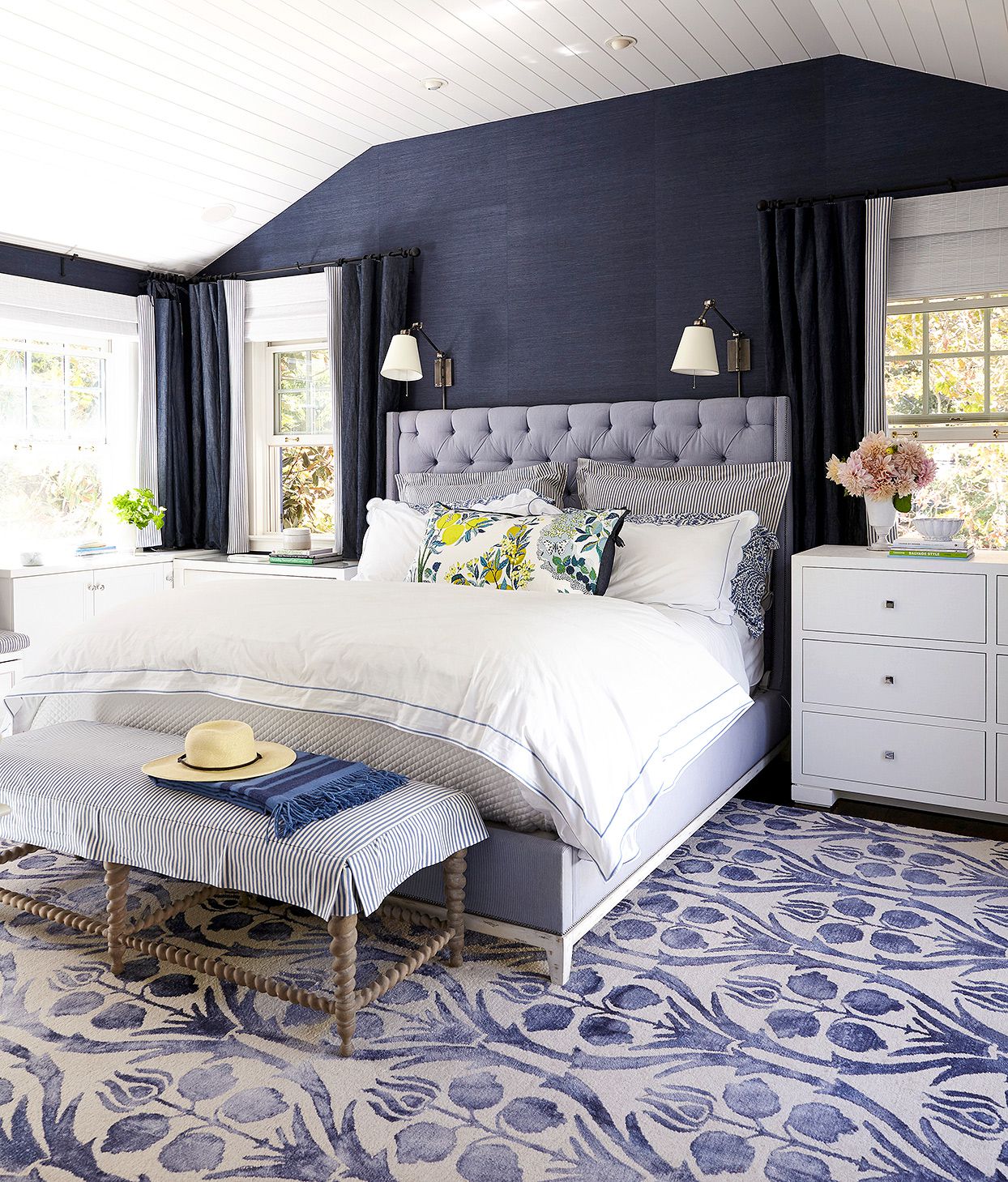 Blue Bedroom Ideas from Light Blue to Deep Navy and In Between