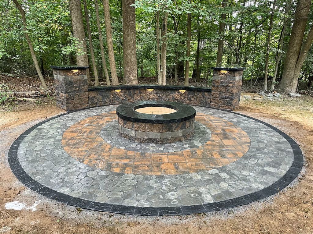 Circle Paver Patio and Fire Pit in Annapolis, MD - Three Little Birds Outdoor Living