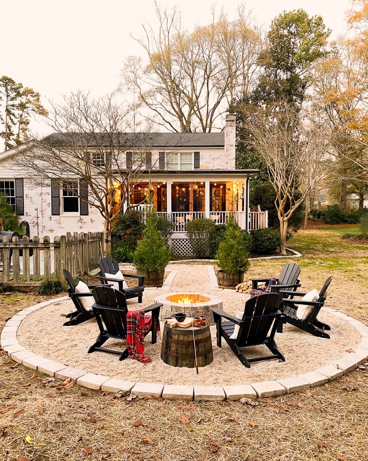 DIY Pea Gravel Backyard Fire Pit Built in a Weekend - Bless'er House