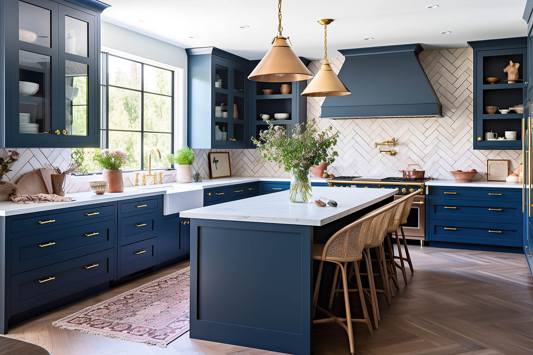 Elevating Your Kitchen: The Elegance of Blue and White Cabinets - Bill's Cabinets