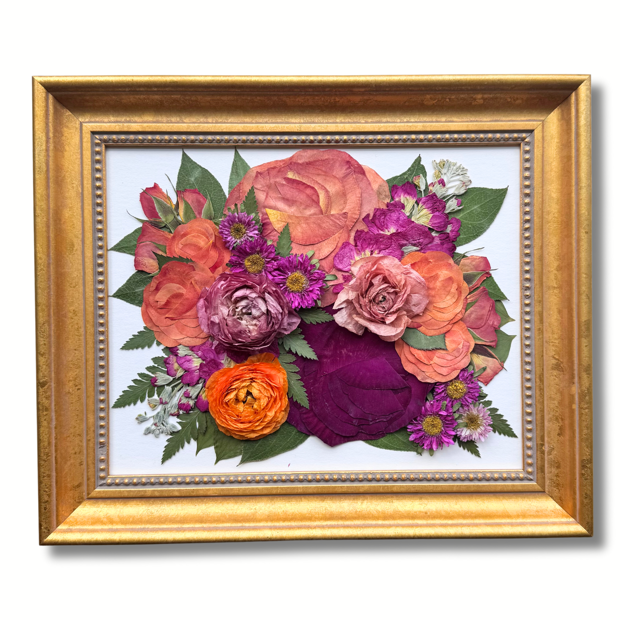 Framed Pressed Flowers - 8' x 10' - Flowers Forever & Bellabeads