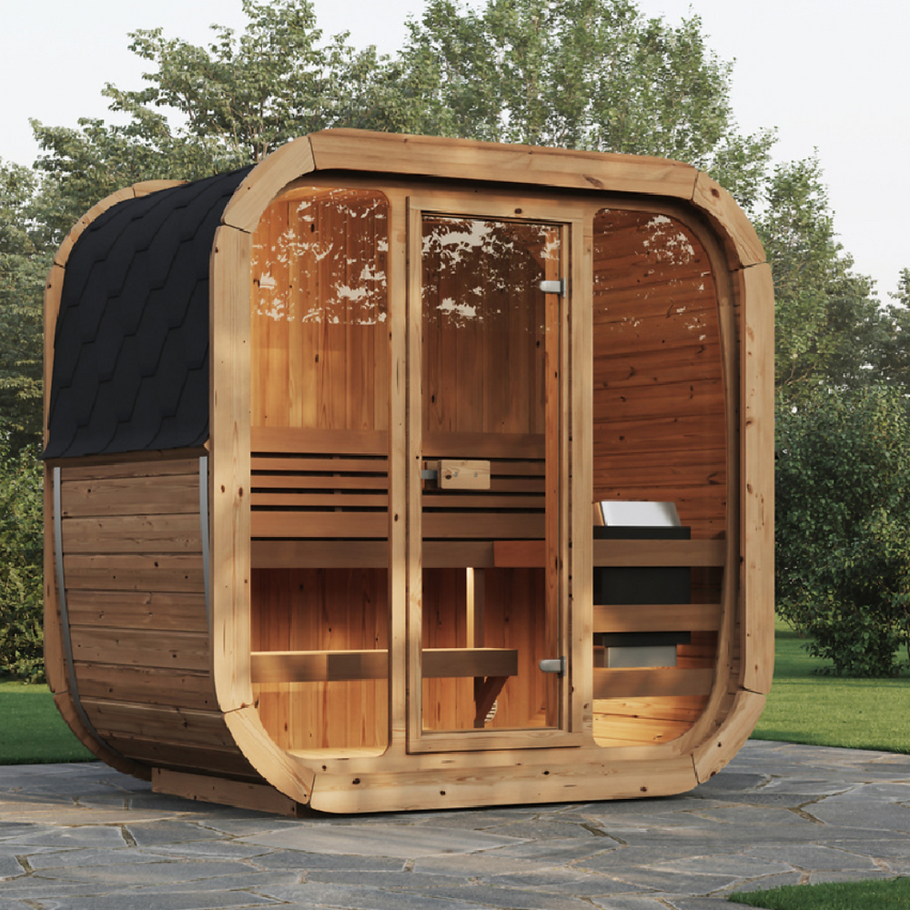 Helgeå Sauna Cube 125 | 125 x 205cm | 42mm Nordic Thermowood | Penguin Hot Tubs