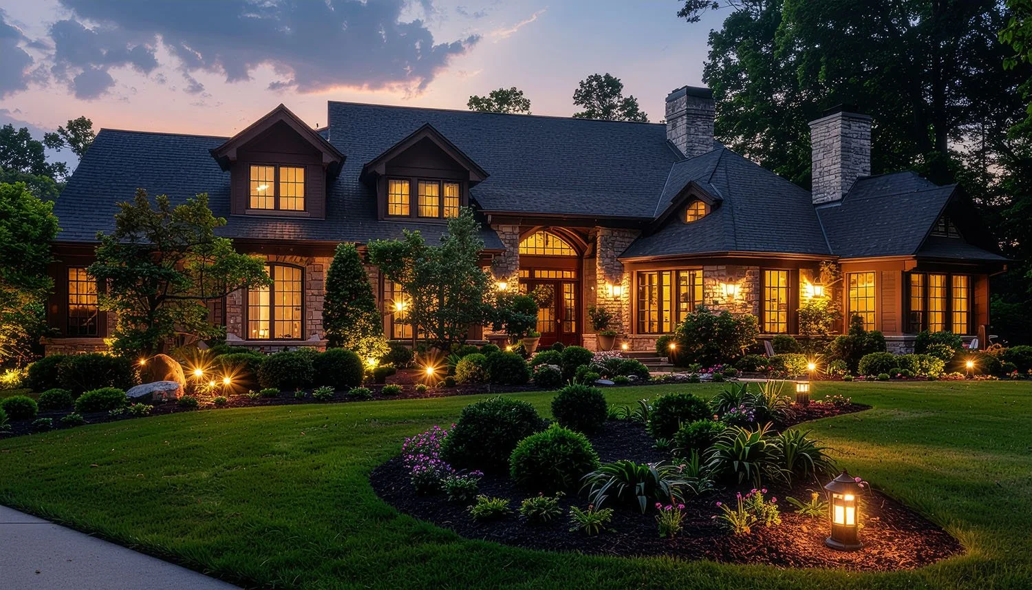 How Landscape Lighting Transforms Your Home After Dark 🌱 Snow Creek Landscaping