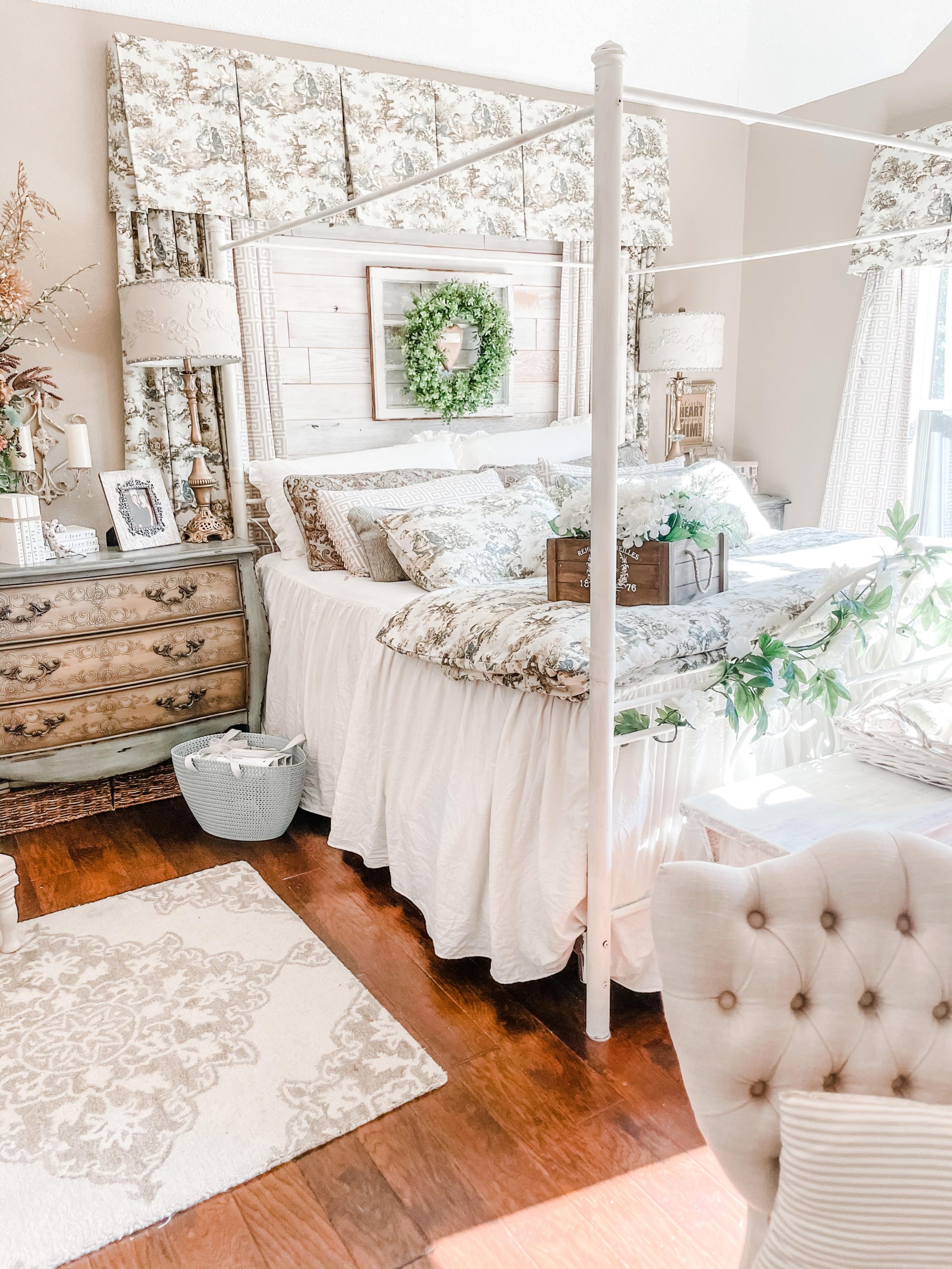 How To Create A Cozy French Country Farmhouse Bedroom! - Savvy In The Suburbs