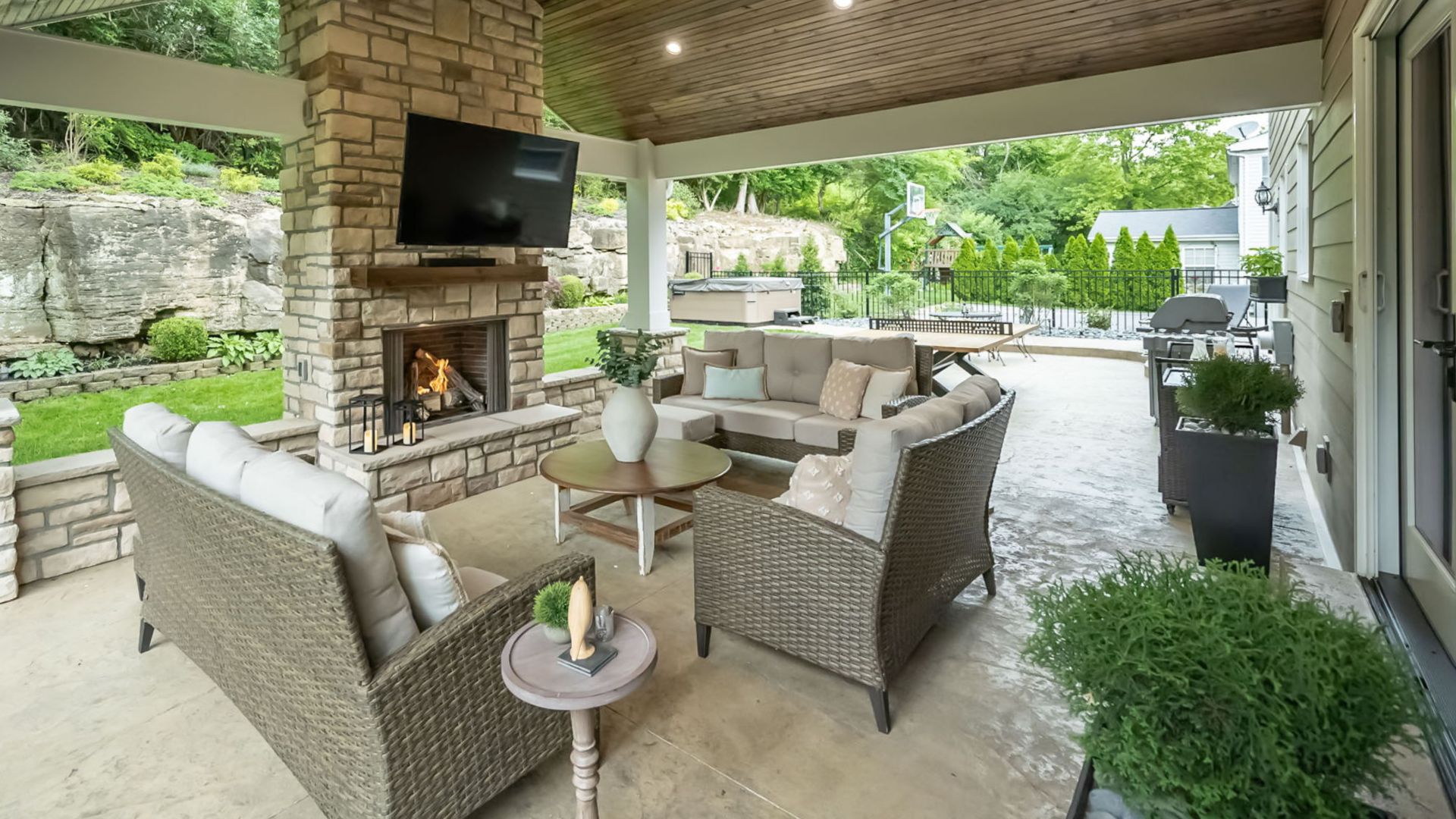 How to Design a Year-Round Outdoor Entertainment Space - Lakeside Renovation & Design