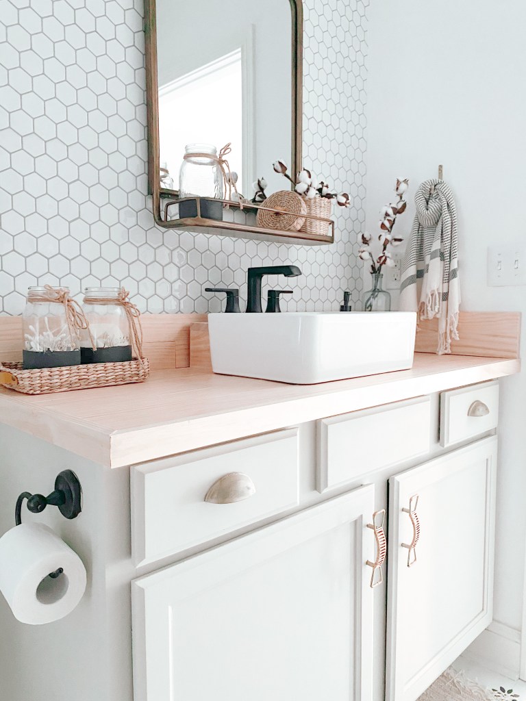 How We Were Able To Renovate Our Guest Bath In Two Weeks (Without Spending A Fortune) - farmhouseish