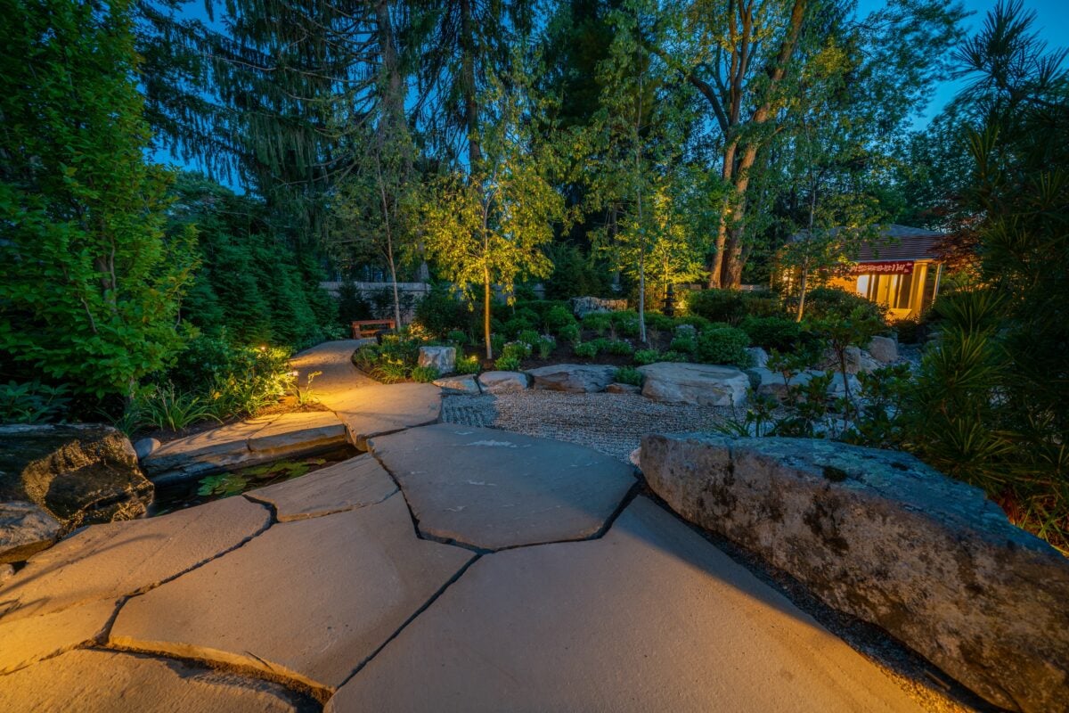 Landscape Lighting Design in Walpole, MA | Land Design Associates
