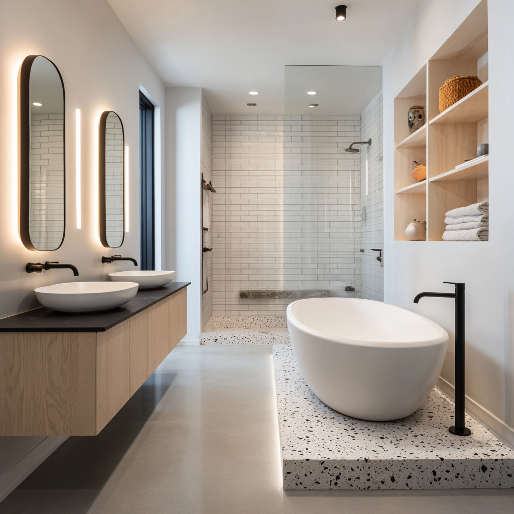 Modern Black & White Bathroom Designs Without Harsh Contrast
