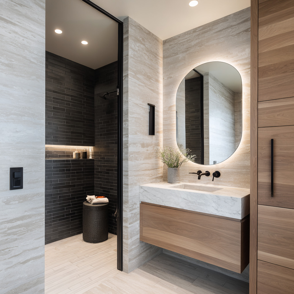 Modern Black & White Bathroom Designs Without Harsh Contrast