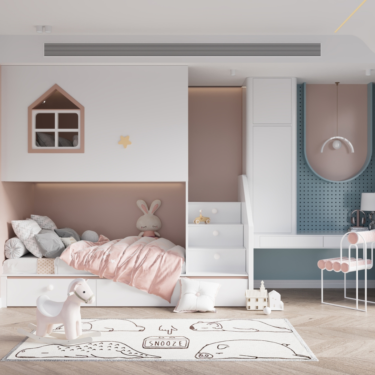 Modern Kids Bedroom Girls Shared Kids' Room Ideas DKOR Interiors