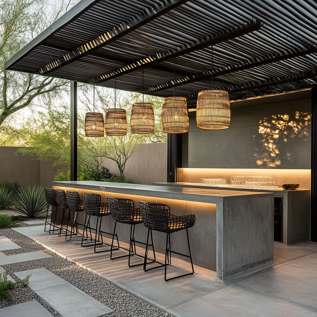 Modern Outdoor Patio Bars: Stylish Designs for Home Entertaining