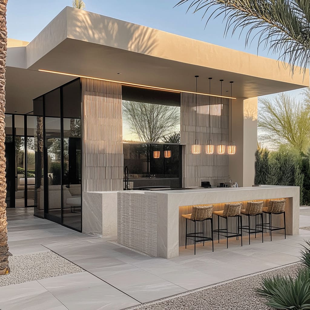 Modern Outdoor Patio Bars: Stylish Designs for Home Entertaining