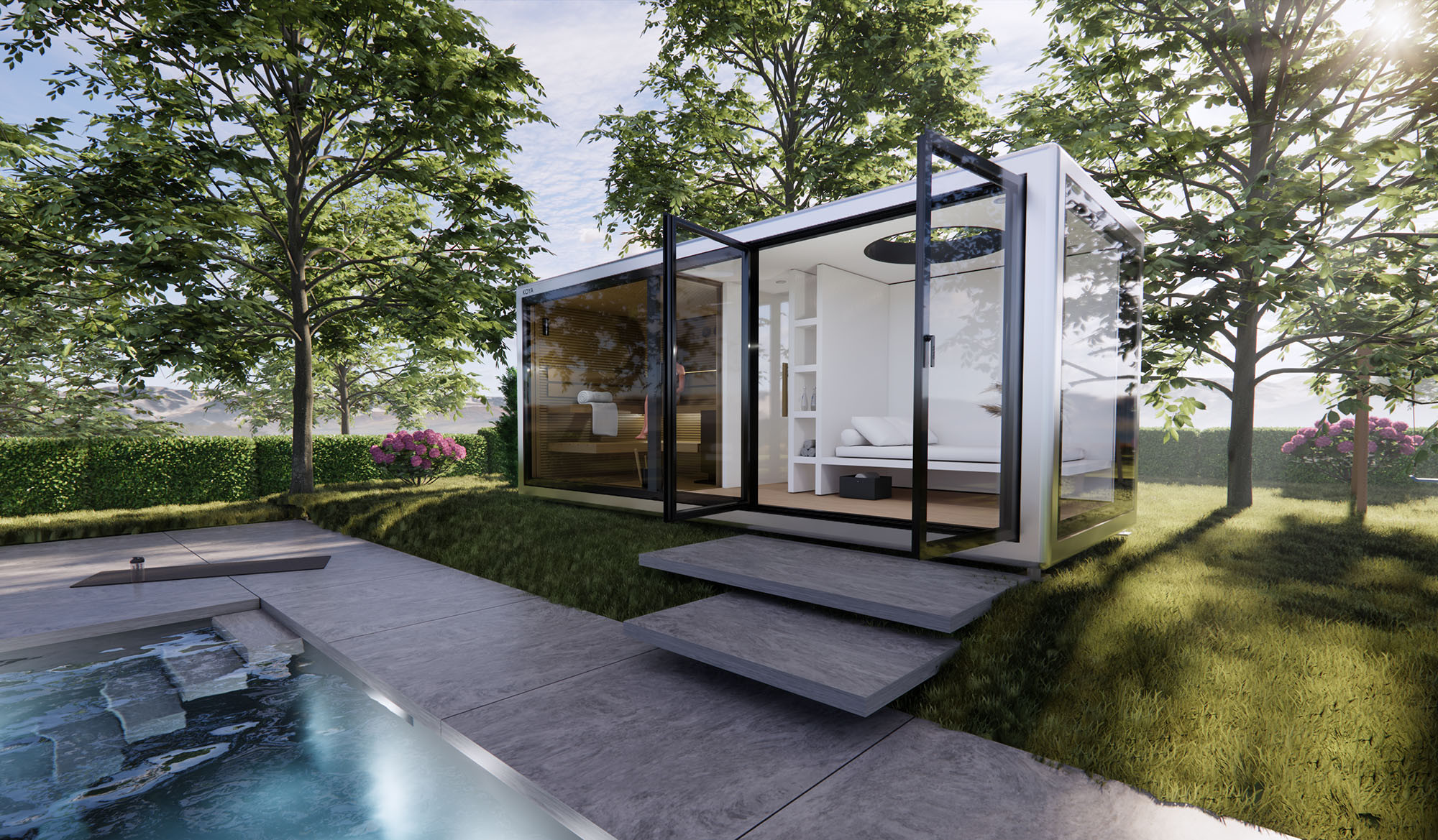 Modern outdoor sauna with design | KOYA