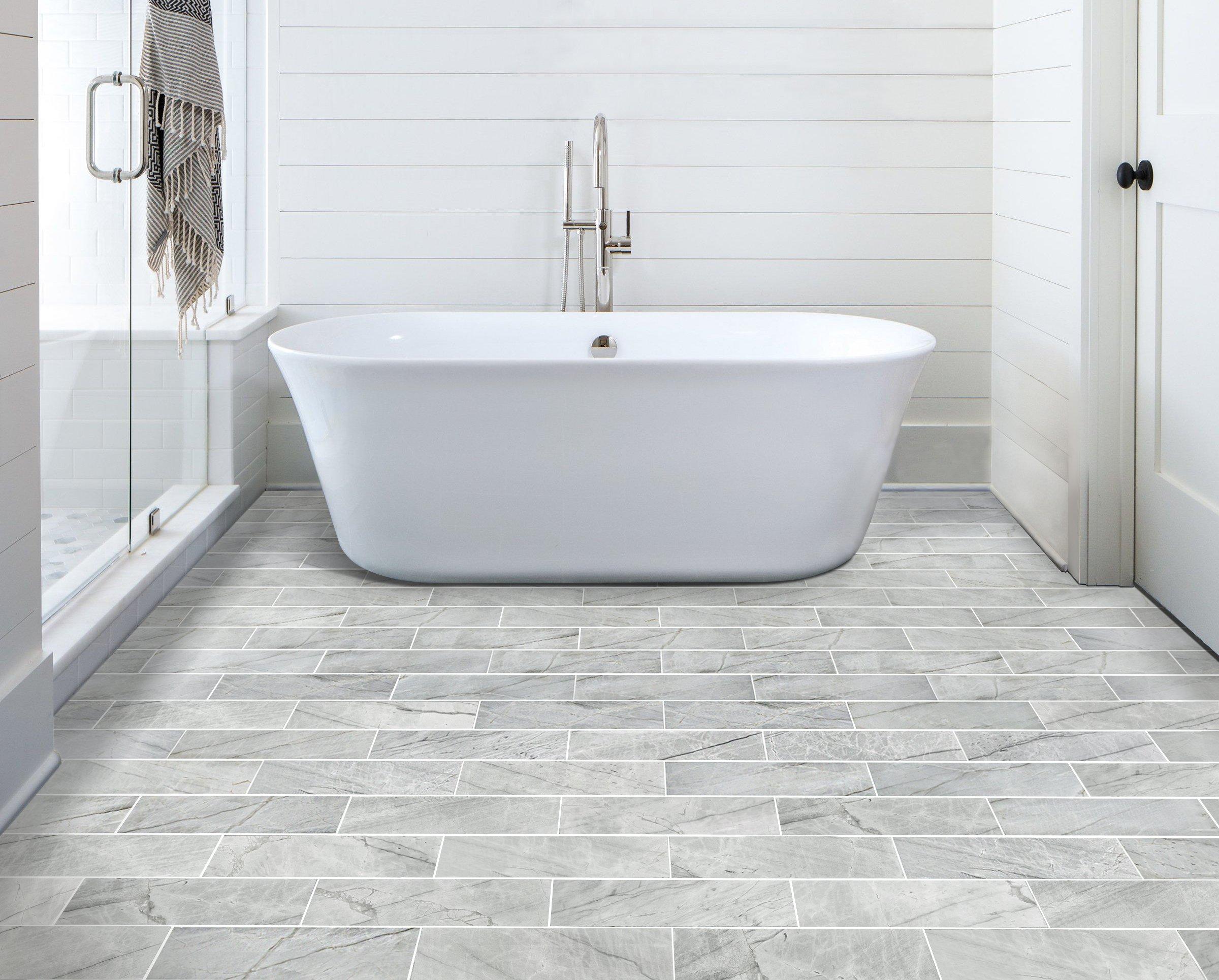 Mykonos Gray Polished Marble Tile | Floor and Decor
