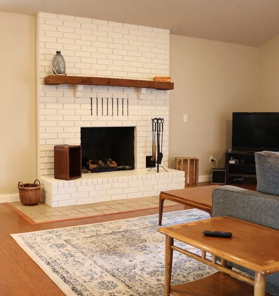 Painting a brick fireplace.... — Beckwith's Treasures