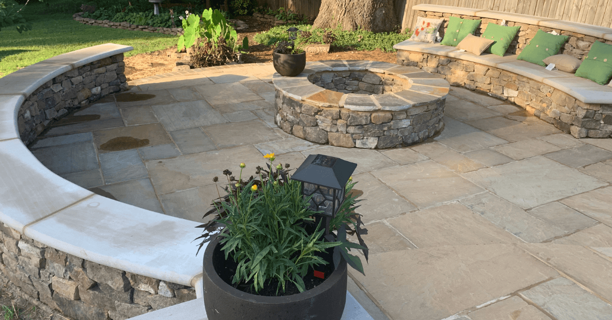 Patio Design With Fire Pits, Seating & Water Features